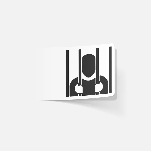 現実的な囚人デザイン — ストックベクタ
