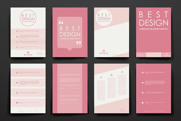 Set of brochure templates in business style — Stock Vector