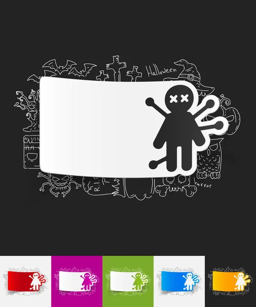 Voodoo Doll paper — Stock Vector