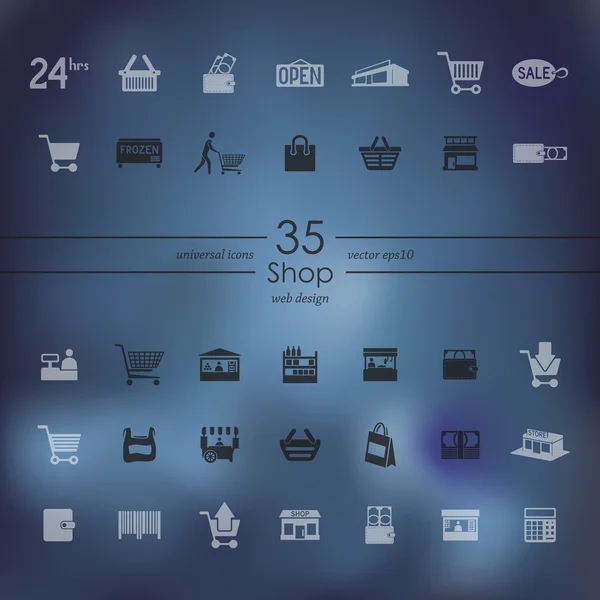 Set di icone del negozio — Vettoriale Stock