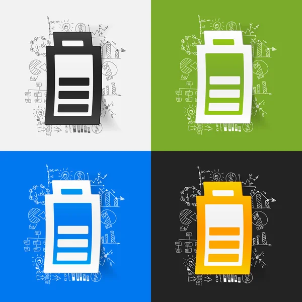 Tekening laad de batterij — Stockvector