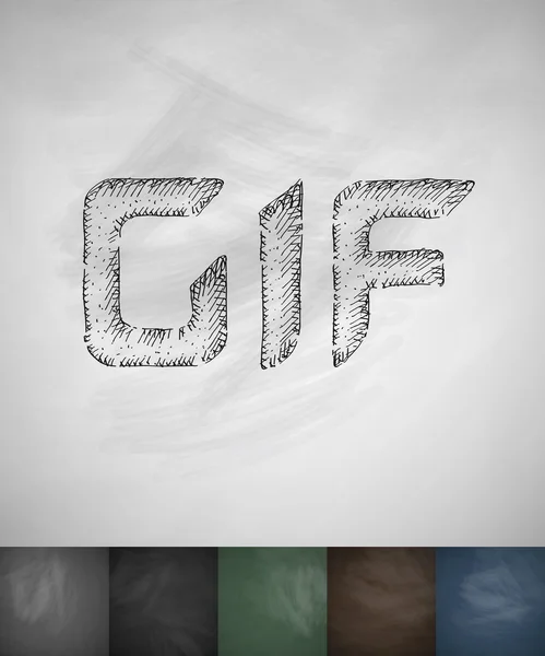 GIF-pictogram illustratie — Stockvector
