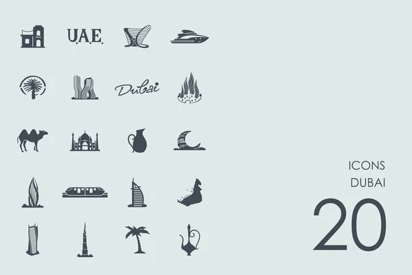 Conjunto de iconos de Dubai — Vector de stock