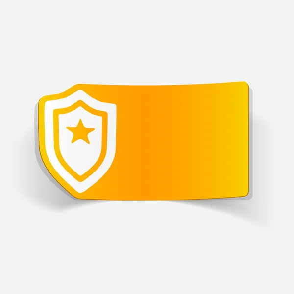 Realistische politie badge ontwerp — Stockvector