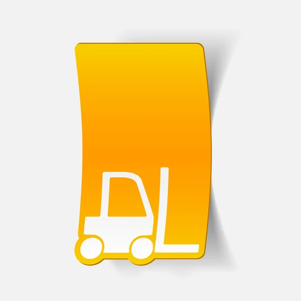 Realistic design forklift — Stock Vector