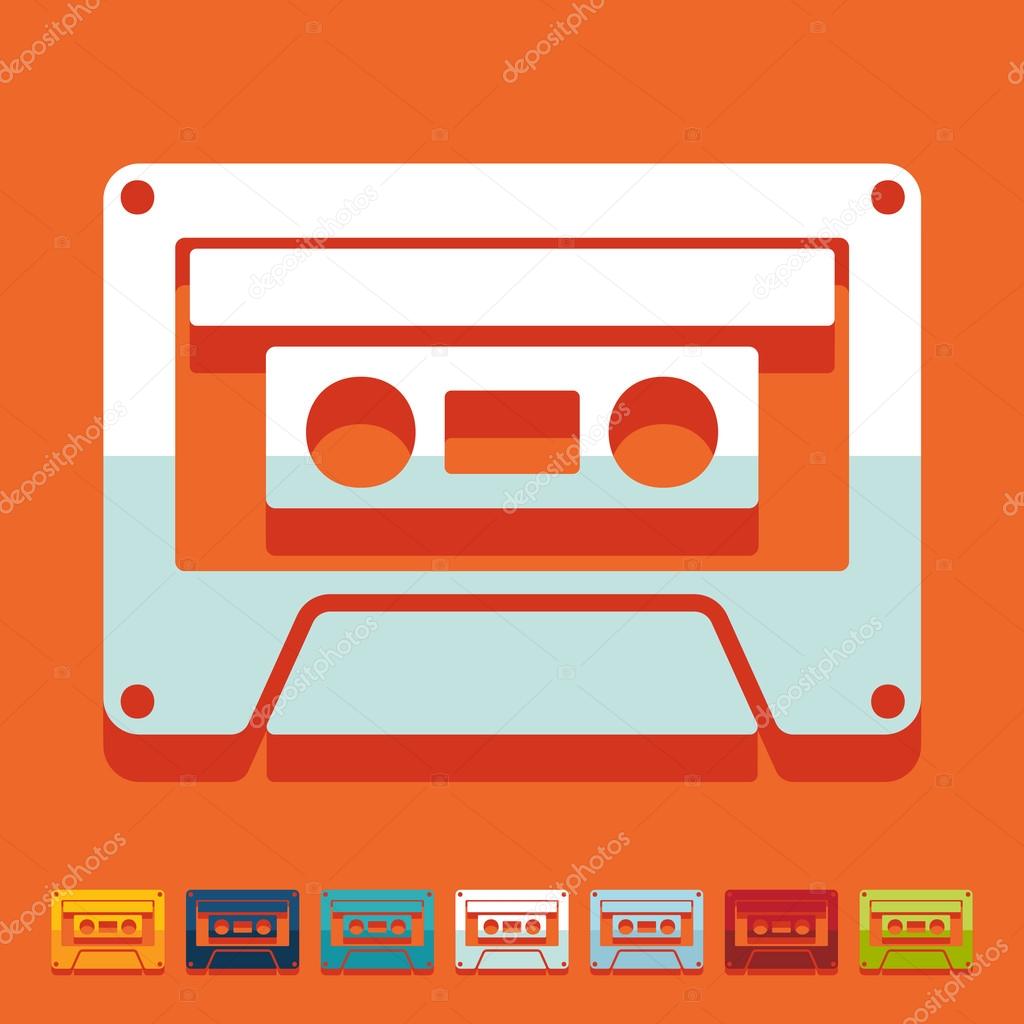 audiocassette simple icon