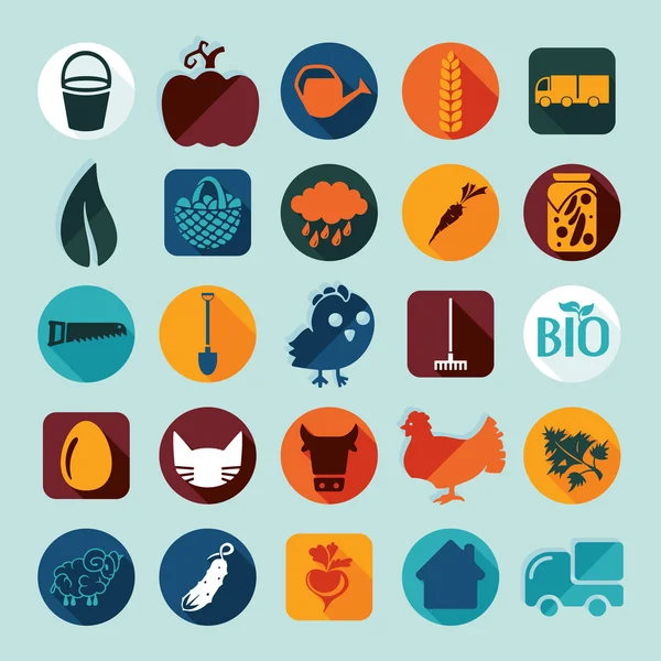 Set of agriculture icons — Stock Vector