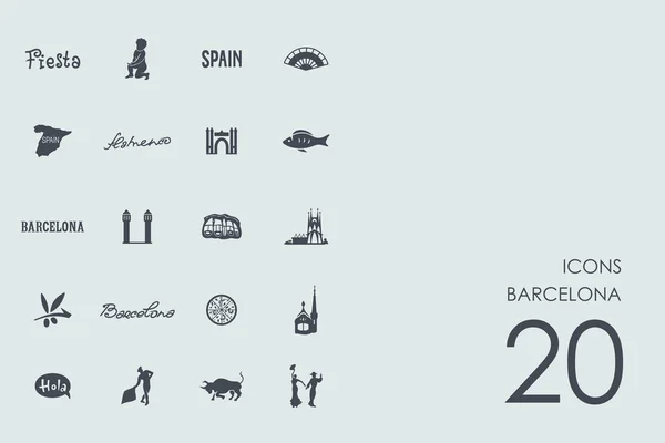 Conjunto de iconos de Barcelona — Archivo Imágenes Vectoriales