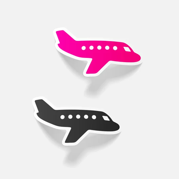 Realistische Flugzeug-Symbole — Stockvektor
