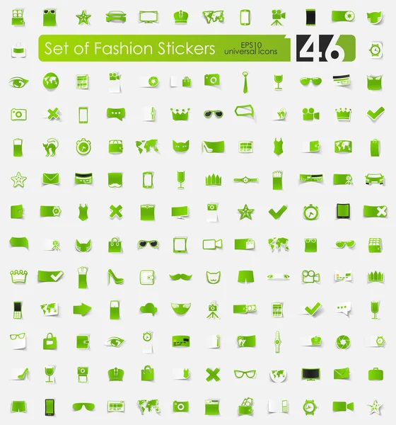 Jeu de stickers mode — Image vectorielle