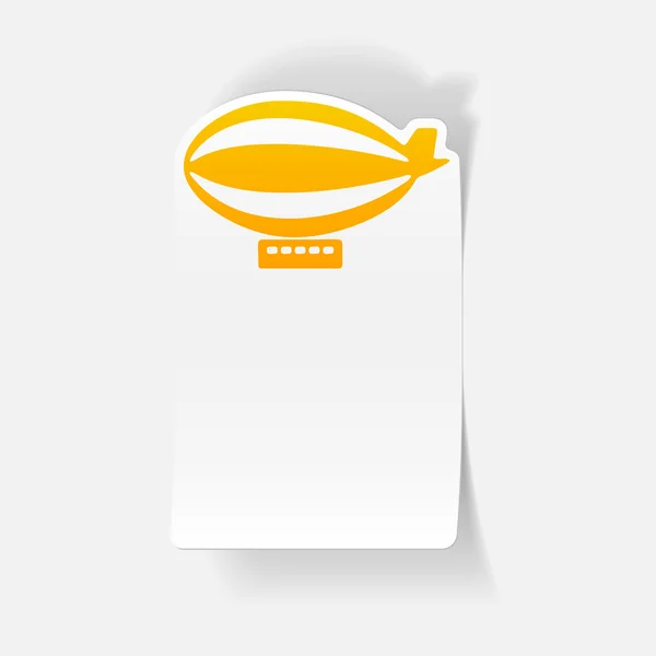 Diseño realista del dirigible — Vector de stock