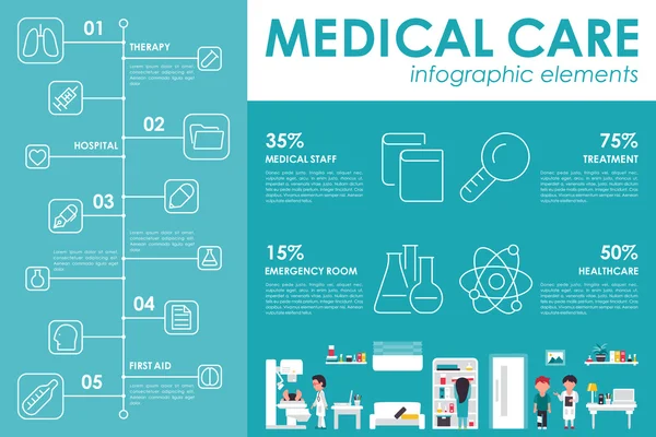 Concepto de atención médica — Archivo Imágenes Vectoriales