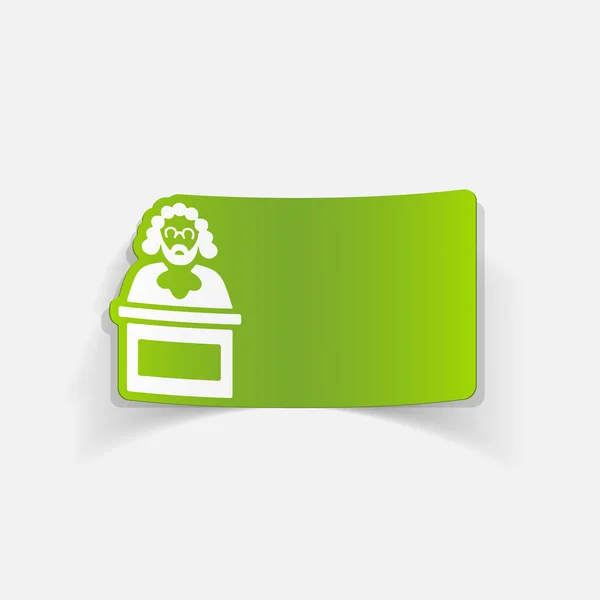 Icono de juez colorido — Vector de stock