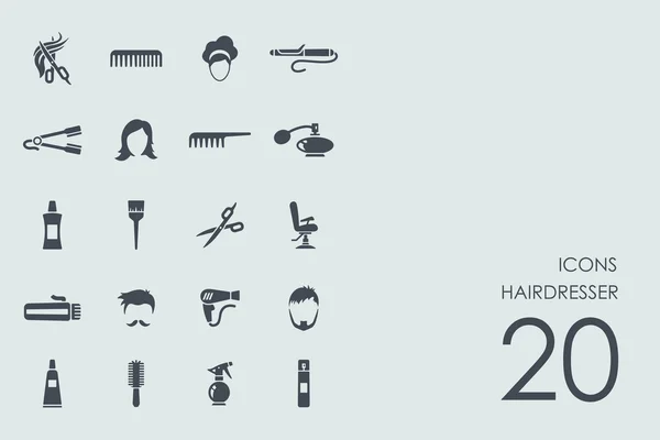 Set of hairdresser icons — Stock Vector