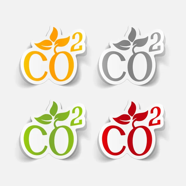 Σημάδι του άνθρακα CO2 — Διανυσματικό Αρχείο