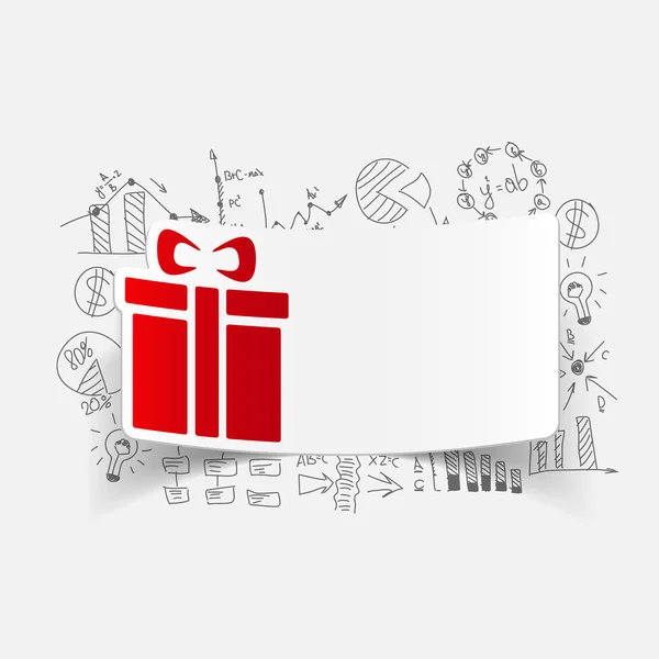 Dessin boîte cadeau — Image vectorielle