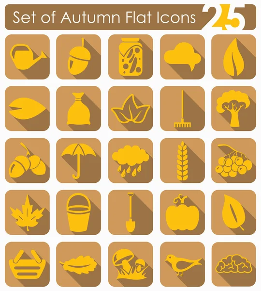 Set van herfst pictogrammen — Stockvector