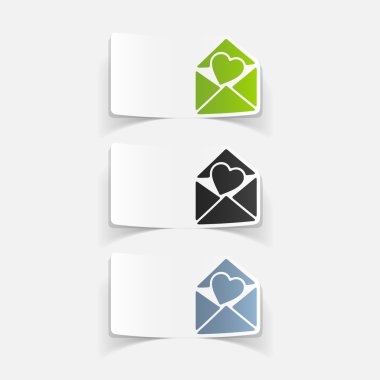 Posta Icons renkli kalp