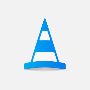 Renkli yol koni simgesi