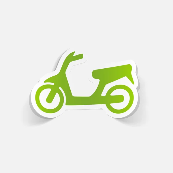 Kleurrijke scooter pictogram — Stockvector