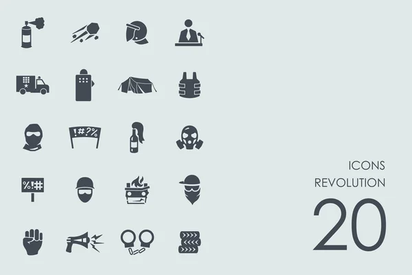 Set di icone della rivoluzione — Vettoriale Stock