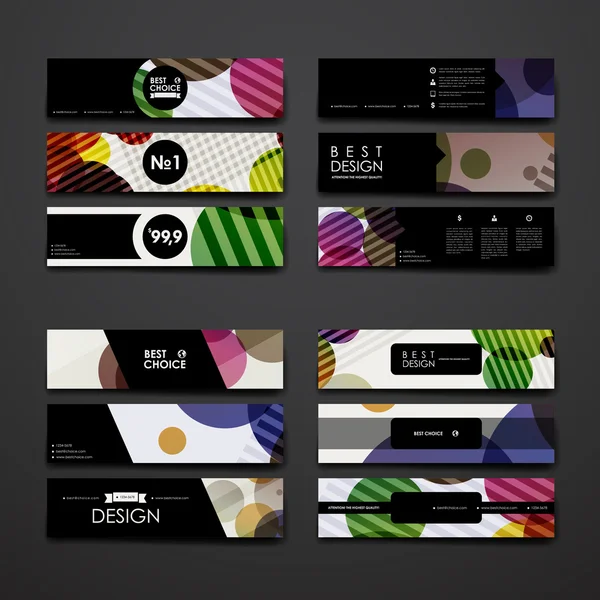 Set of modern design banner template — Stock Vector