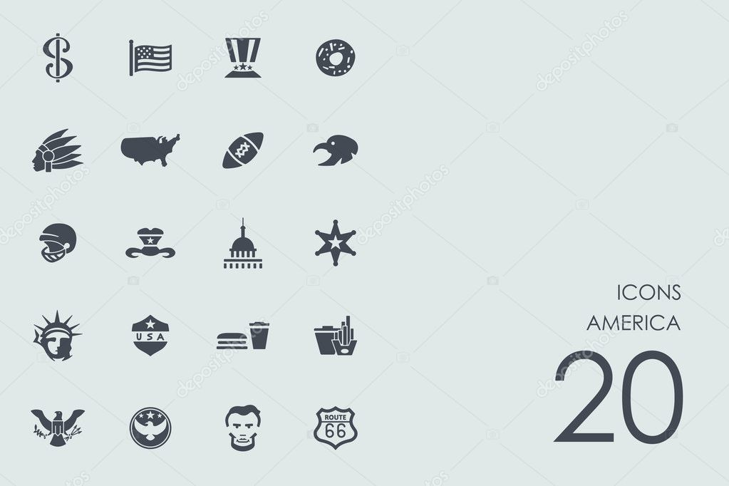 Set of United States icons