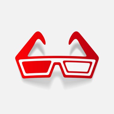 gerçekçi 3d gözlük öğesi tasarım 