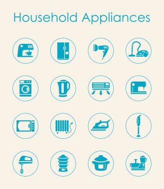 Ev aletleri basit simgeler kümesi