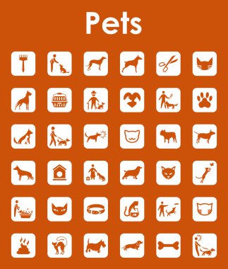 Evcil hayvan basit simgeler kümesi
