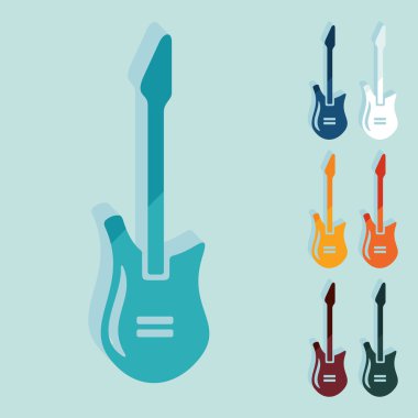 elektro gitar basit simgesi