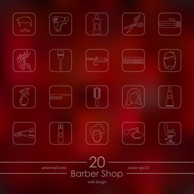 Kuaför Dükkanı simgeler kümesi