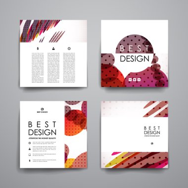 Broşür, poster tasarım şablonları kümesi 