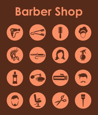 Kuaför Dükkanı basit simgeler kümesi