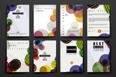 Broşür, poster tasarım şablonları kümesi 