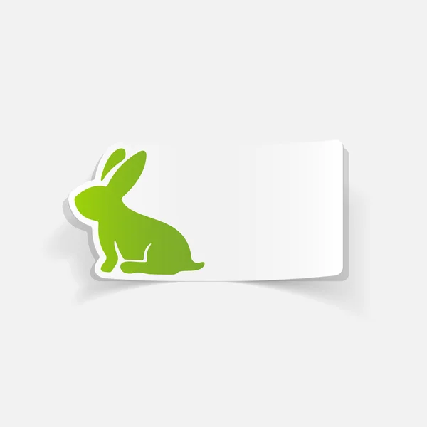 Diseño realista del conejo de Pascua — Vector de stock