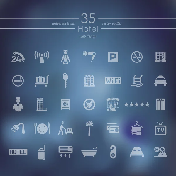 Set van hotel pictogrammen — Stockvector