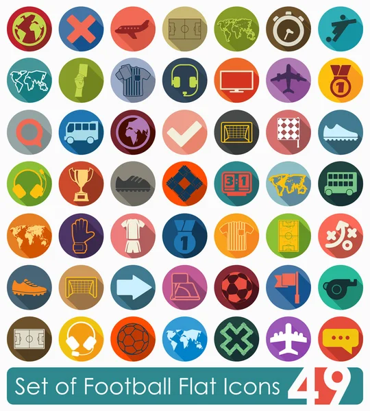 Set of football icons — Stock Vector