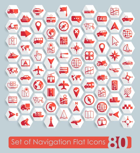 Set of navigation icons — Stock Vector