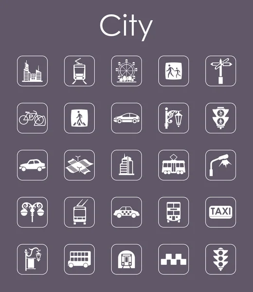城市简单图标集 — 图库矢量图片