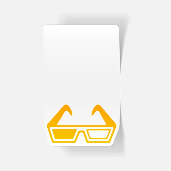 Elemento de design de óculos 3d realista — Vetor de Stock