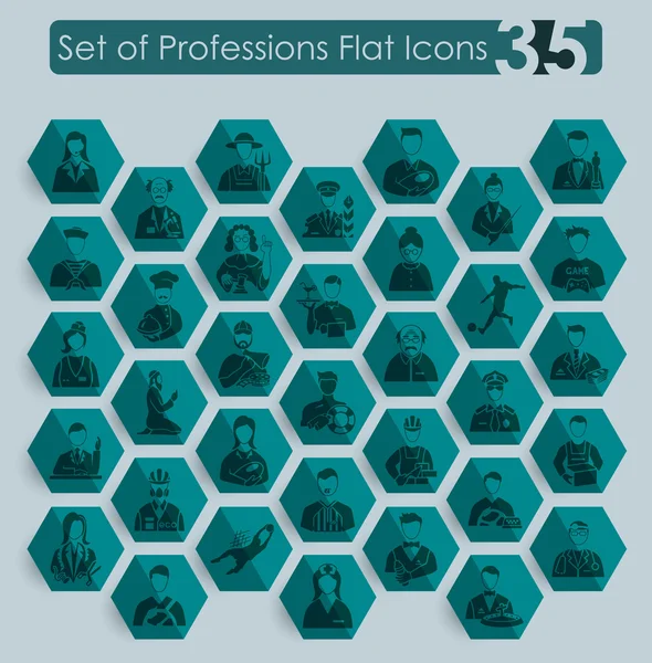 Set of professions icons — Stock Vector