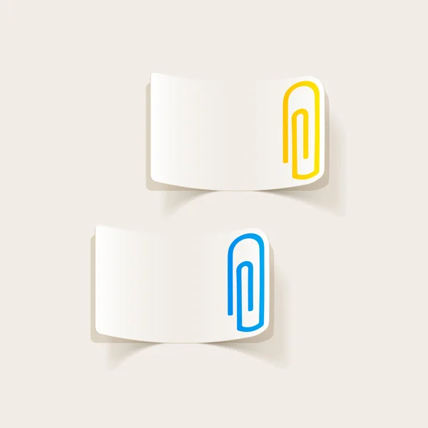 Diseño realista del clip de papel — Vector de stock