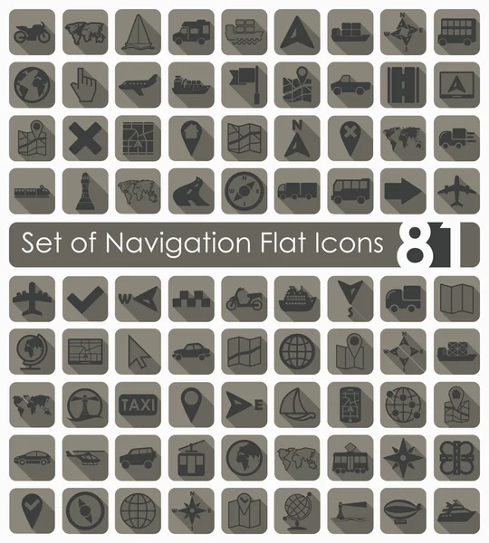 Ensemble d'icônes de navigation — Image vectorielle