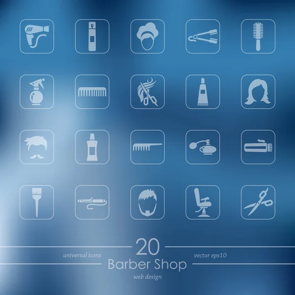 Av barber shop ikoner — Stock vektor