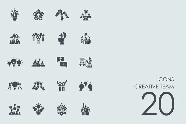 Iconos del equipo creativo — Vector de stock