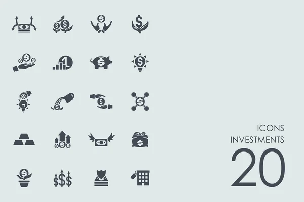 Set of investments icons — Stock Vector