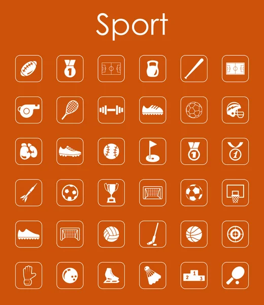 Conjunto de iconos simples deporte — Vector de stock