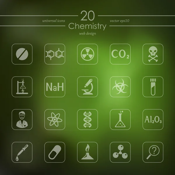 Set of chemistry icons — Stock Vector