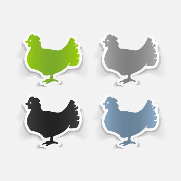 Pollo de diseño realista — Archivo Imágenes Vectoriales